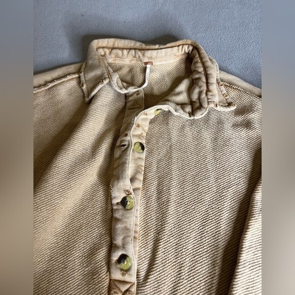 Free People Distressed Shirt Dress Size Small - Picture 10 of 16